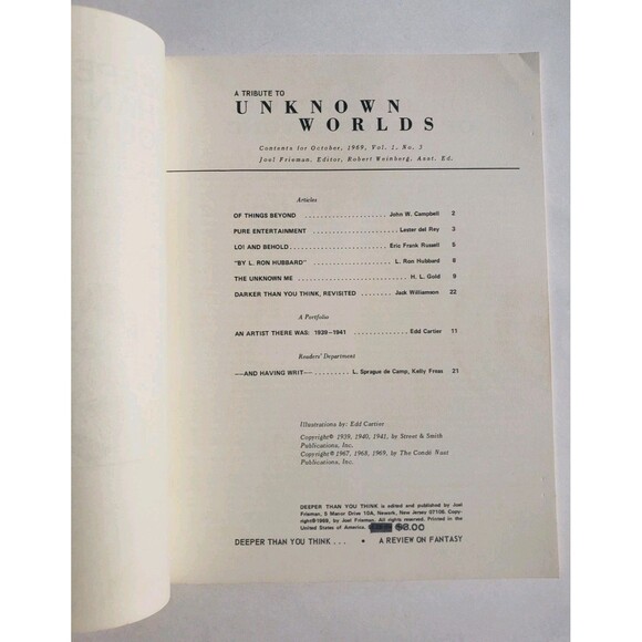 DEEPER THAN YOU THINK PULP FANZINE #3 MARCH 1969 TRIBUTE TO UNKNOWN PULP - Picture 3 of 8